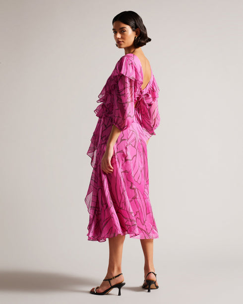 VICTOIR-Dresses-Midi Pinafore Dress With Tie Waist- Ted Baker Romania